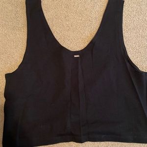 Black crop top from pink